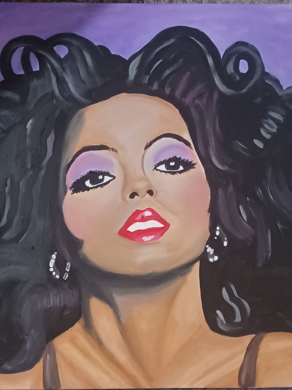 Original Diana Ross Acrylic Painting